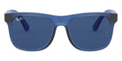 Ray-Ban® Junior Justin RJ9069S RJ9069S 706080 48 - Rubber Transparent Blue with Dark Blue lenses Sunglasses