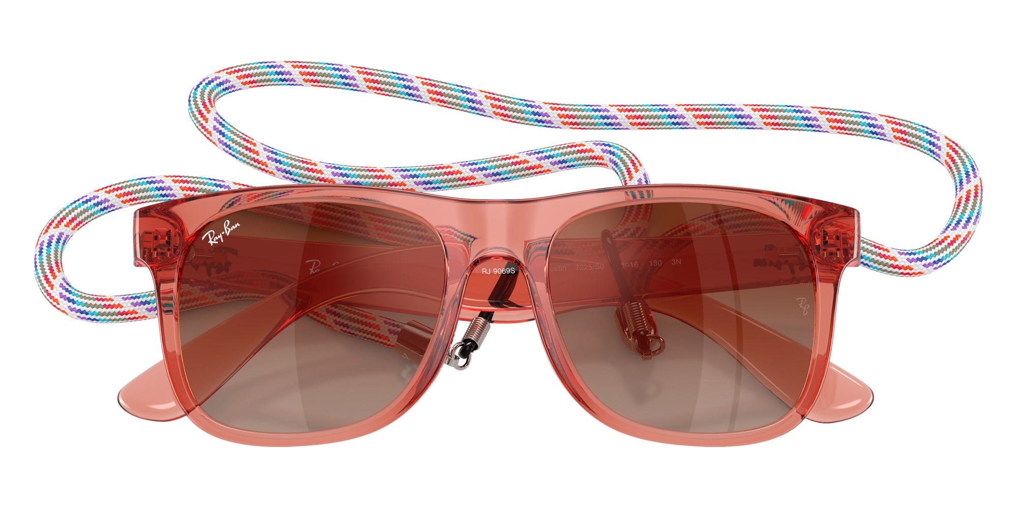 Ray-Ban® RJ9069S RJ9069S 7225S0 48 Sunglasses - Transparent Red