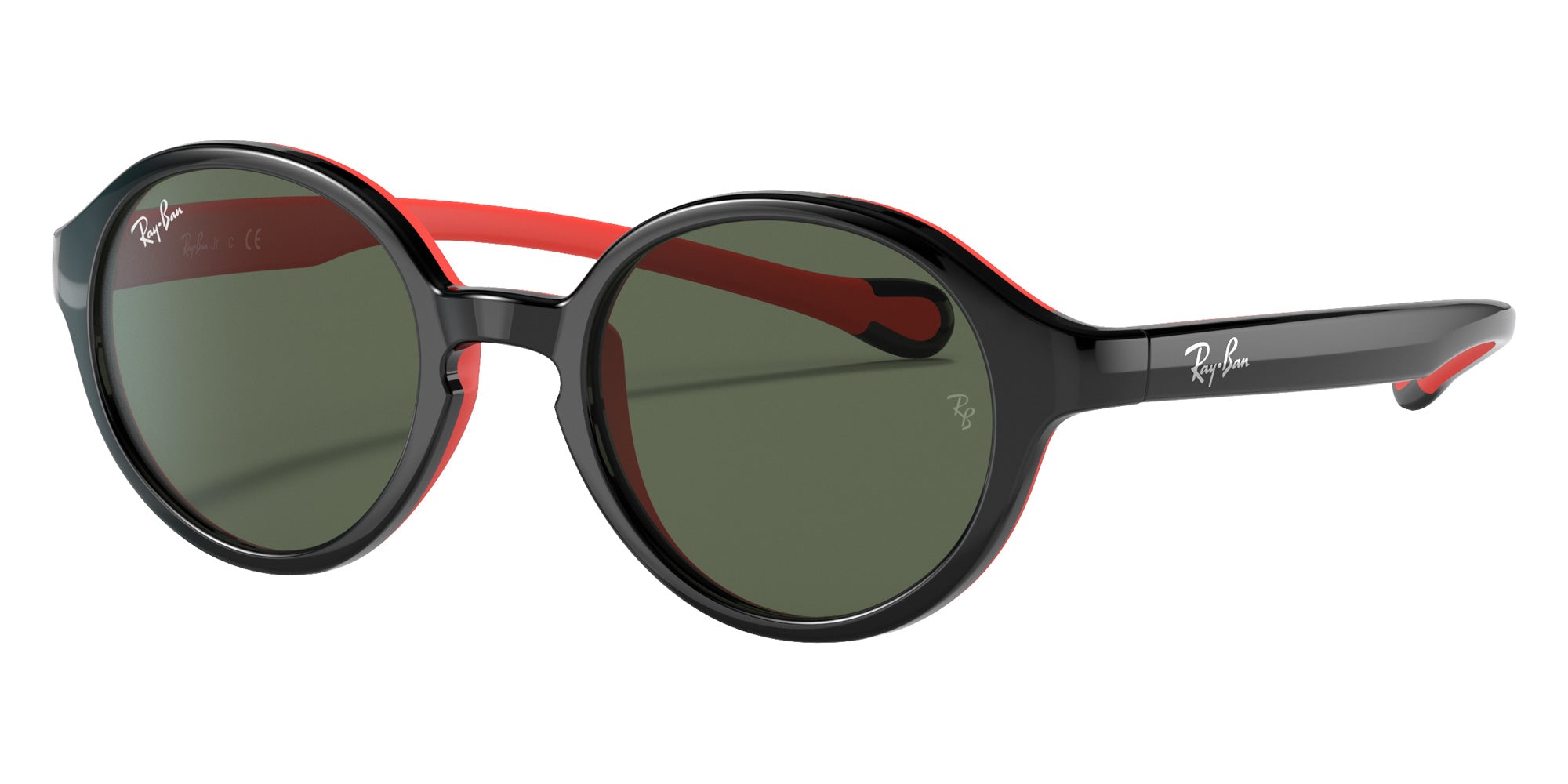 Ray-Ban® RJ9075S RJ9075S 710071 37 Sunglasses - Black On Red