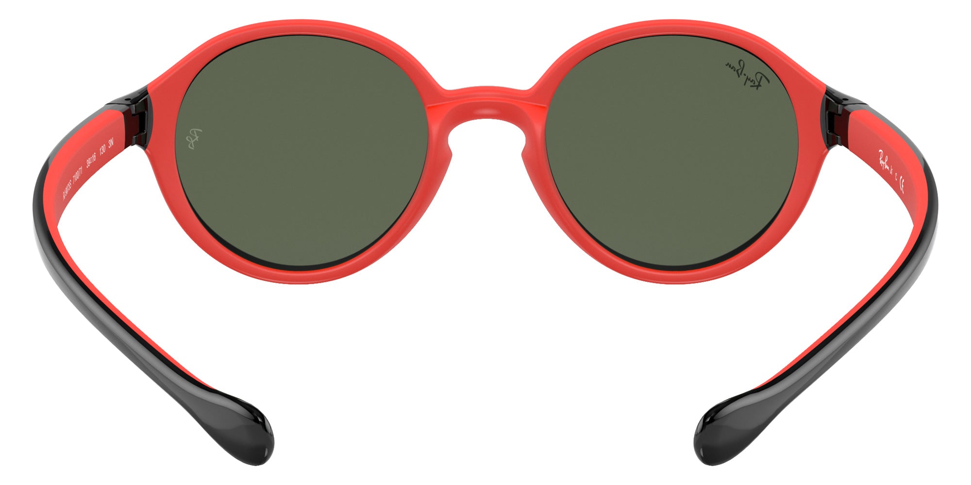 Ray-Ban® RJ9075S RJ9075S 710071 37 Sunglasses - Black On Red
