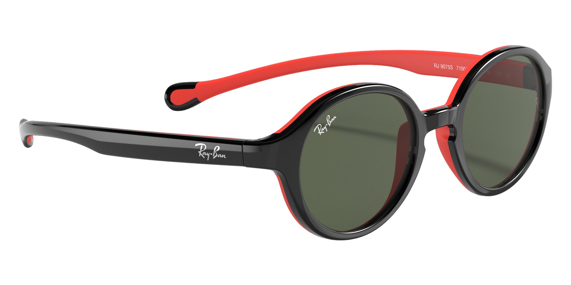Ray-Ban® RJ9075S RJ9075S 710071 37 Sunglasses - Black On Red
