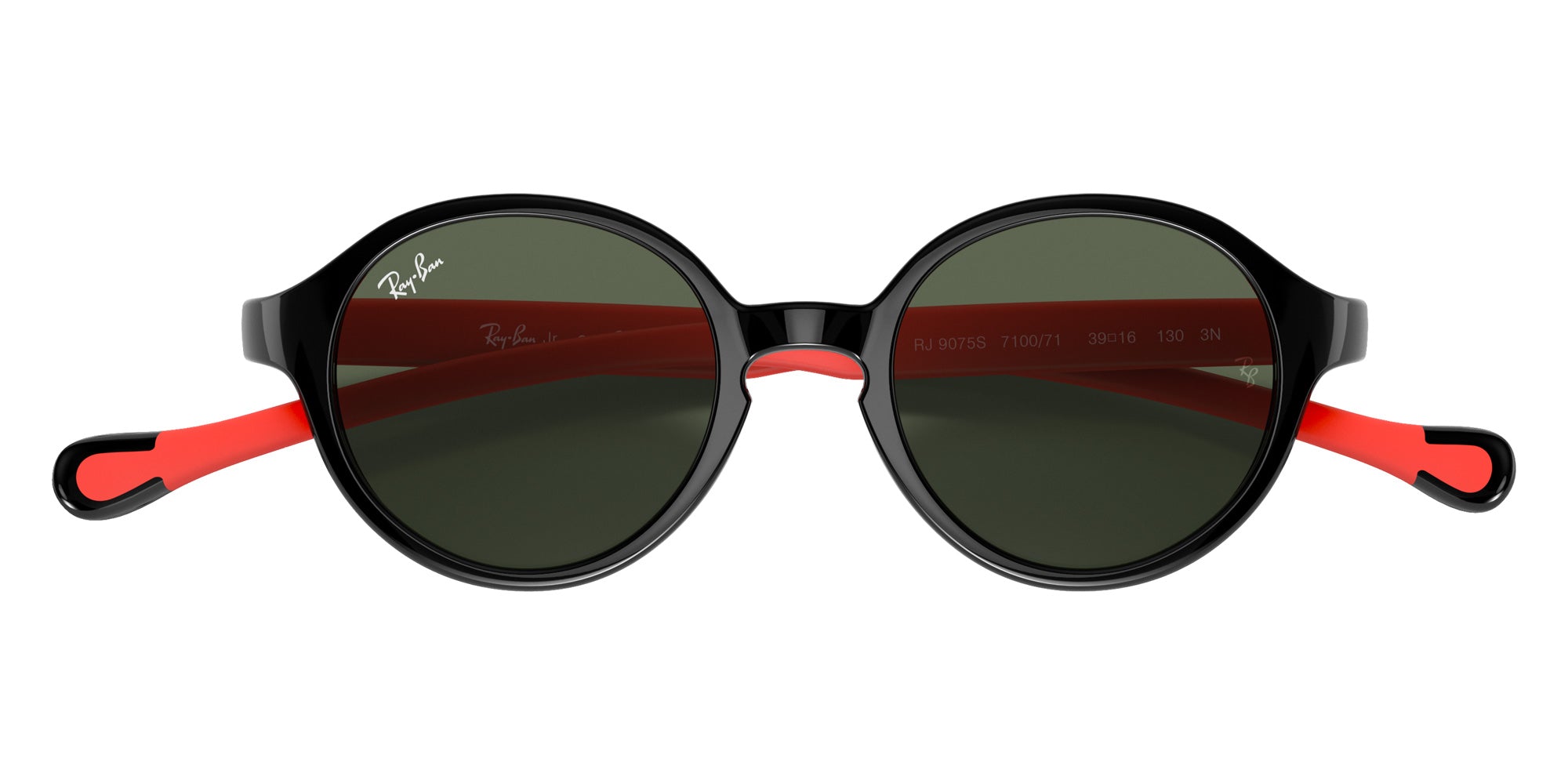 Ray-Ban® RJ9075S RJ9075S 710071 37 Sunglasses - Black On Red