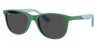 Ray-Ban® RJ9077S RJ9077S 718887 49 Sunglasses - Green On Rubber Light Blue