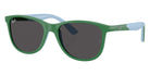 Ray-Ban® RJ9077SF RJ9077SF 718887 49 Sunglasses - Green On Rubber Light Blue