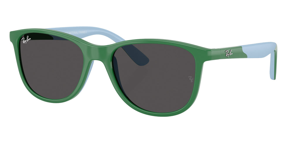 Ray-Ban® RJ9077SF RJ9077SF 718887 49 Sunglasses - Green On Rubber Light Blue