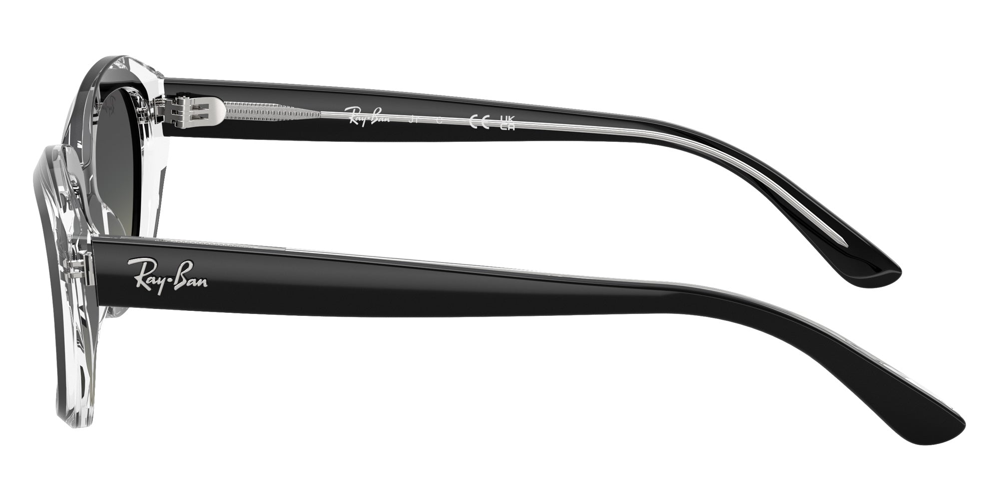 Ray-Ban® RJ9081S RJ9081S 715811 48 Sunglasses - Black On Transparent