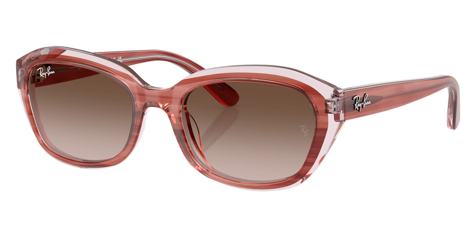 Ray-Ban® RJ9081S RJ9081S 717313 48 Sunglasses - Striped Pink On Transparent Pink
