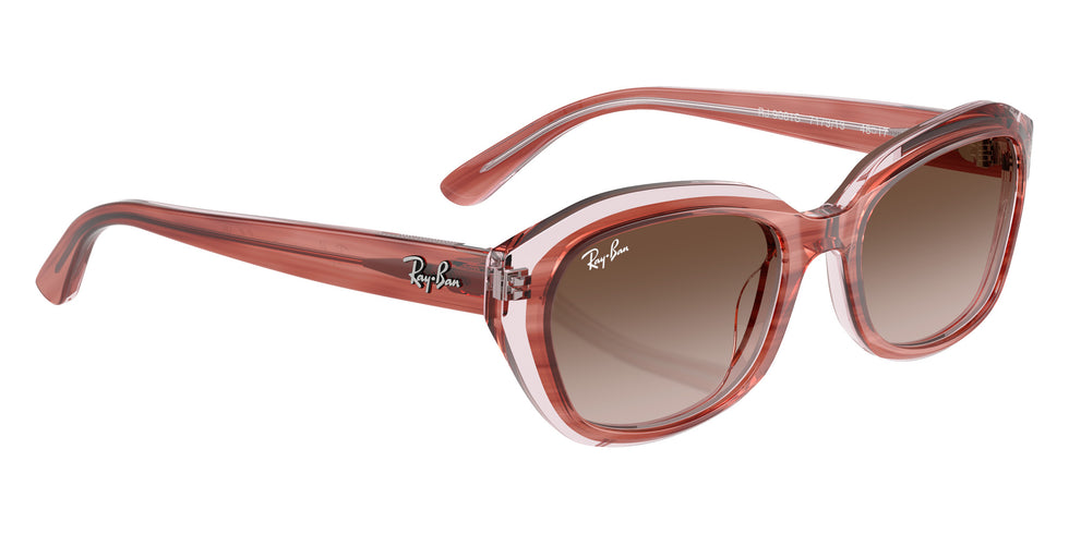 Ray-Ban® RJ9081S RJ9081S 717313 48 Sunglasses - Striped Pink On Transparent Pink