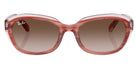 Ray-Ban® RJ9081S RJ9081S 717313 48 Sunglasses - Striped Pink On Transparent Pink