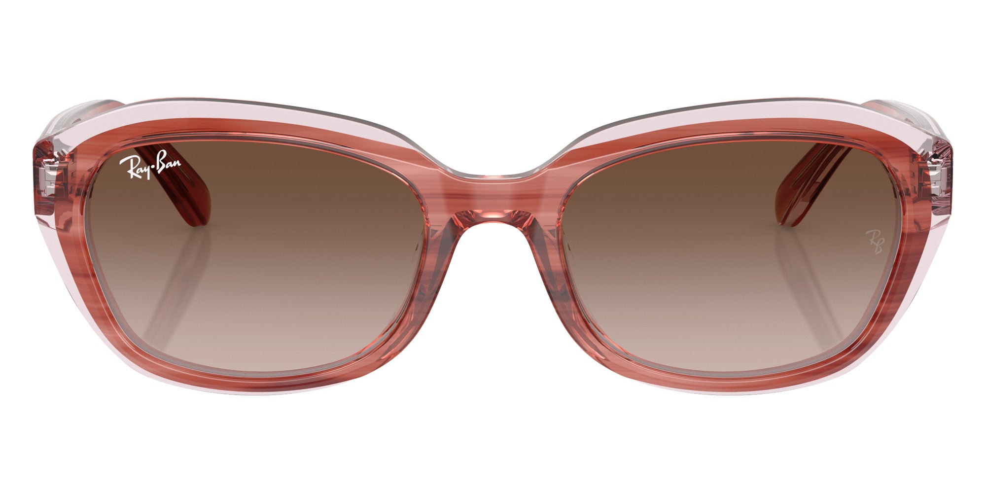 Ray-Ban® RJ9081S RJ9081S 717313 48 Sunglasses - Striped Pink On Transparent Pink