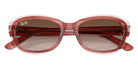 Ray-Ban® RJ9081S RJ9081S 717313 48 Sunglasses - Striped Pink On Transparent Pink