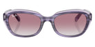 Ray-Ban® RJ9081S RJ9081S 71748G 48 Sunglasses - Striped Violet On Transparent Violet