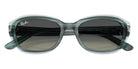 Ray-Ban® RJ9081S RJ9081S 717511 48 Sunglasses - Striped Green On Transparent Green