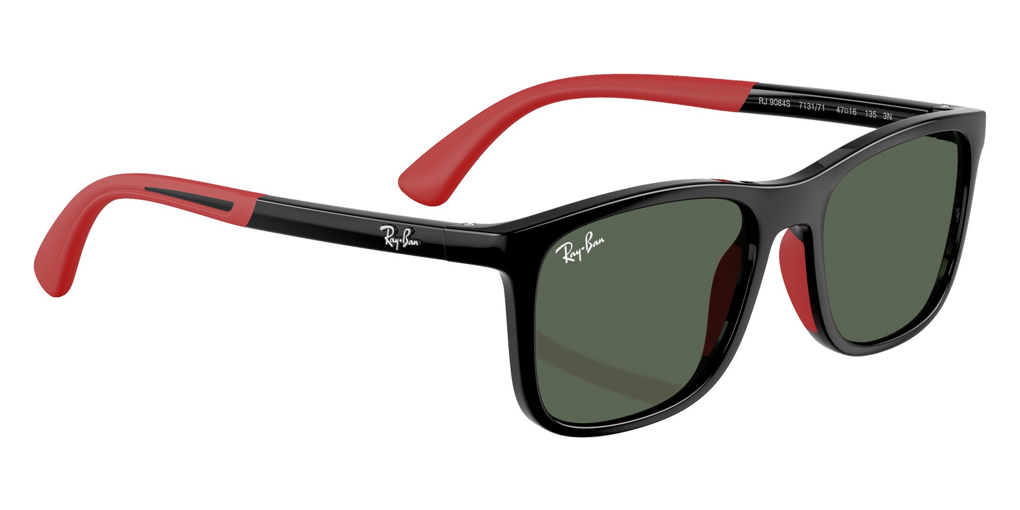 Ray-Ban® RJ9084S RJ9084S 713171 47 Sunglasses - Black On Rubber Red