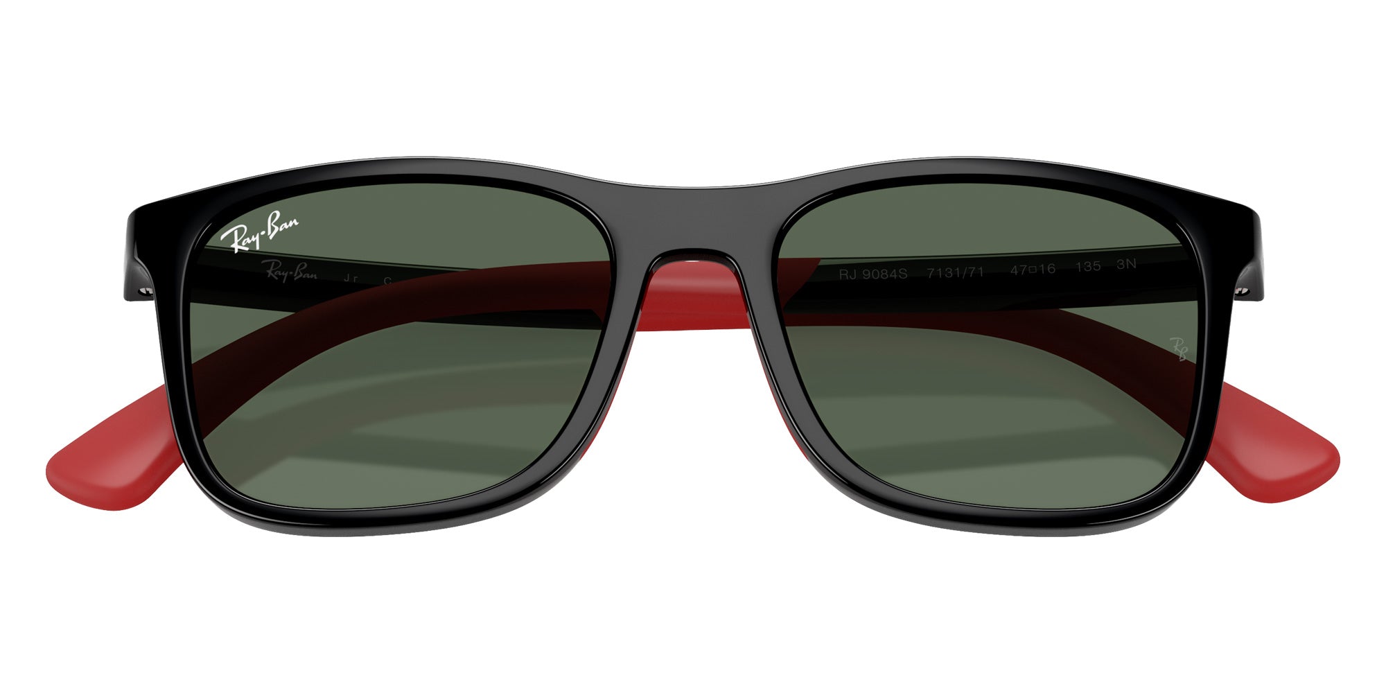 Ray-Ban® RJ9084S RJ9084S 713171 47 Sunglasses - Black On Rubber Red