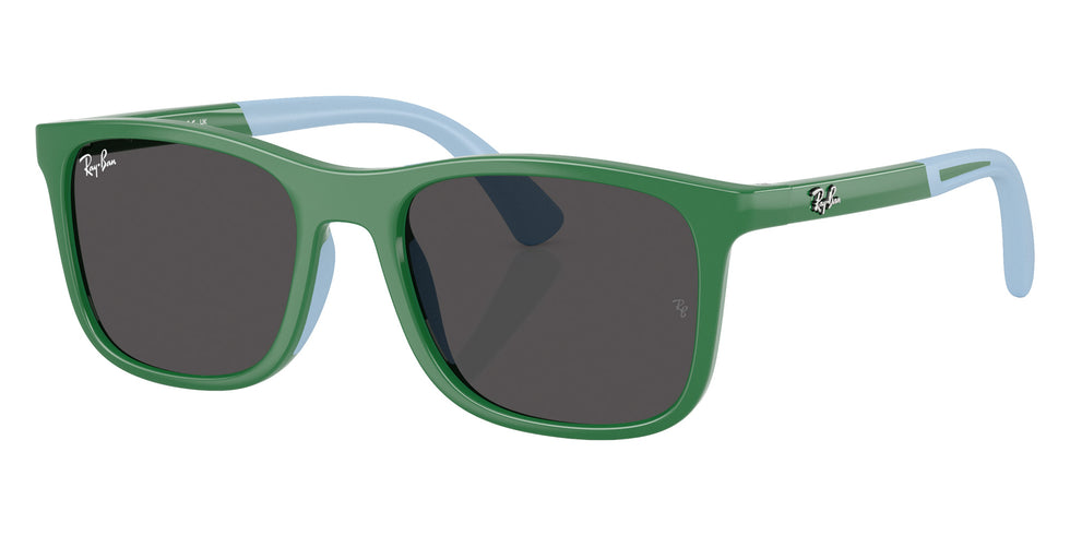 Ray-Ban® RJ9084S RJ9084S 718887 47 Sunglasses - Green On Rubber Light Blue