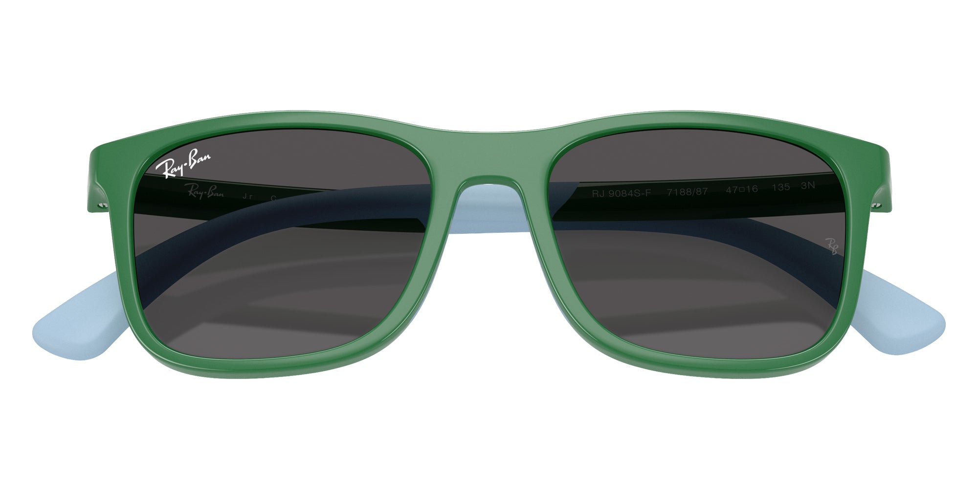 Ray-Ban® RJ9084SF RJ9084SF 718887 47 Sunglasses - Green On Rubber Light Blue