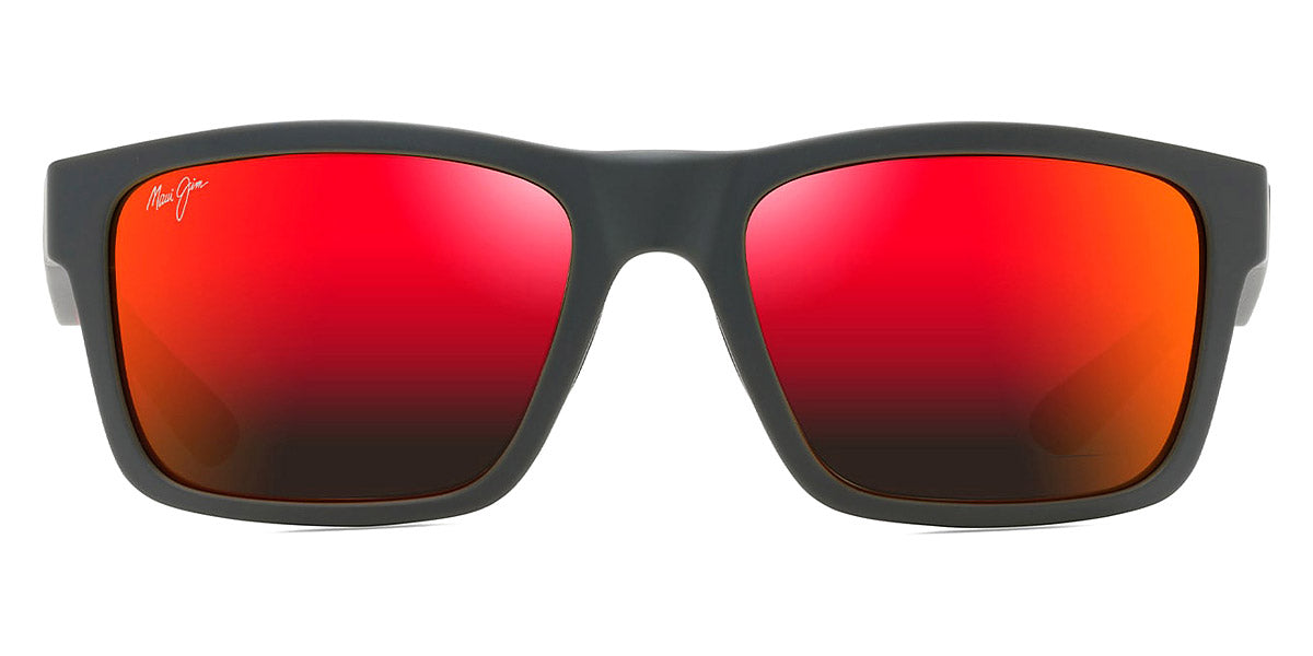 Maui Jim® The Flats RM897-04 - Dark Grey with Brick Red / HAWAII LAVA™ Sunglasses