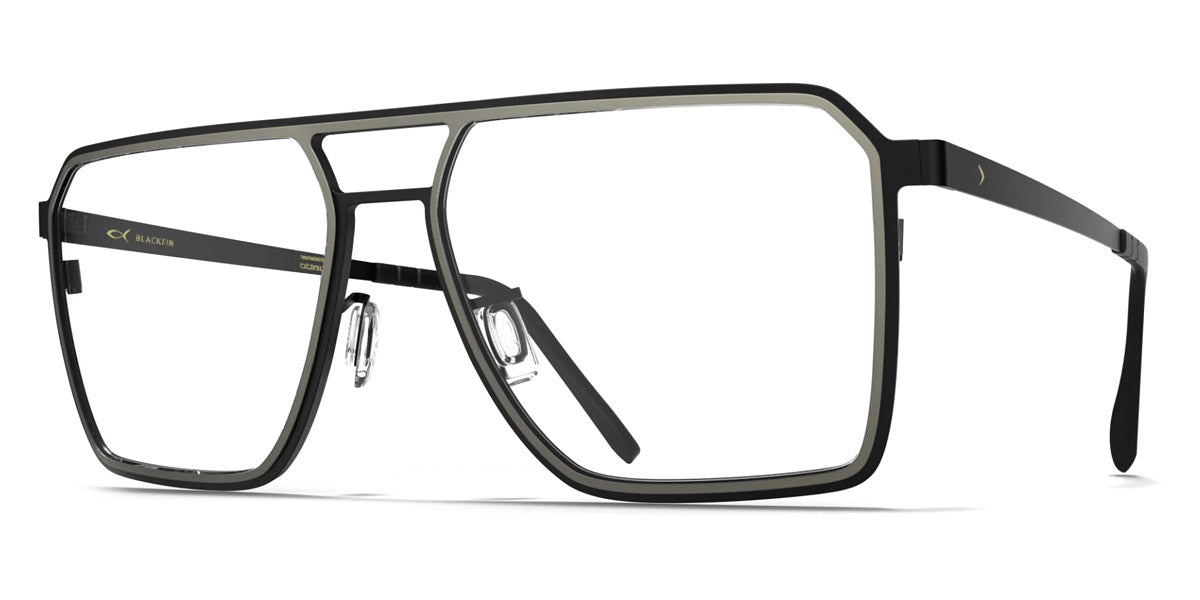 Blackfin® ROCKAWAY BLF Rockaway 1585 56 - Stone Gray/Blackfin Black Eyeglasses