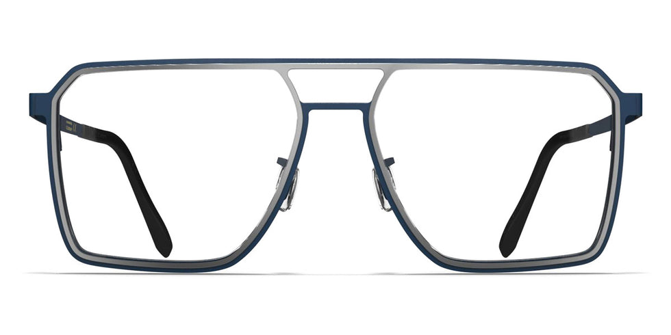 Blackfin® ROCKAWAY BLF Rockaway 1846 56 - Satin Silver/Shadow Dark Blue Eyeglasses