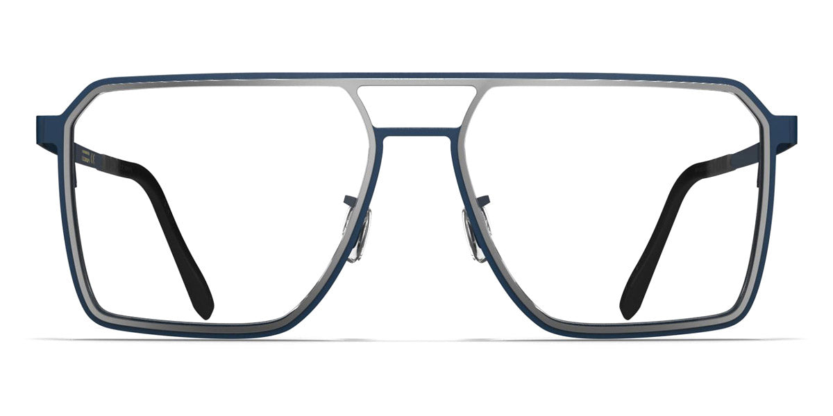 Blackfin® ROCKAWAY BLF Rockaway 1846 56 - Satin Silver/Shadow Dark Blue Eyeglasses