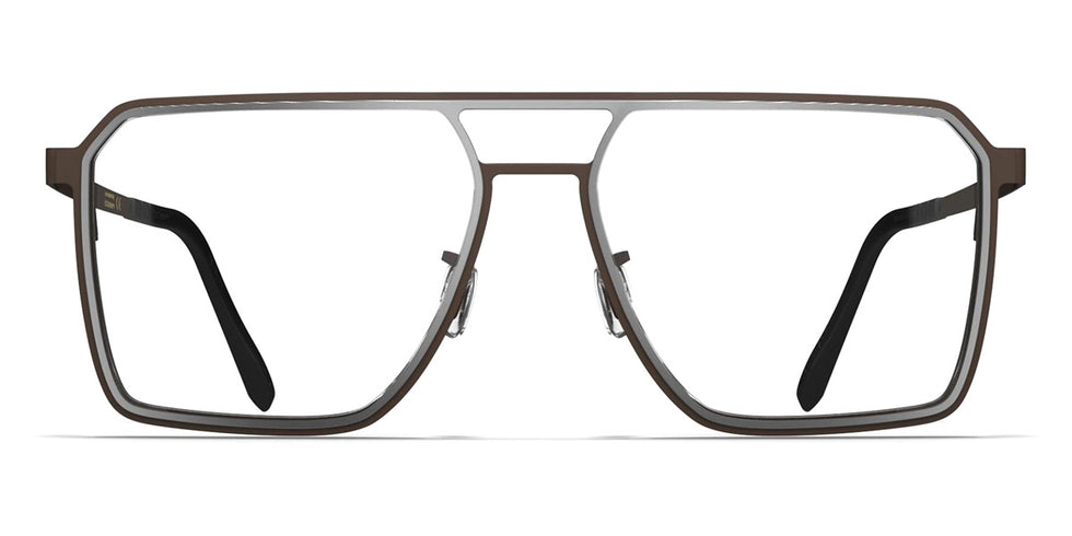 Blackfin® ROCKAWAY BLF Rockaway 1847 56 - Satin Silver/Cordovan Brown Eyeglasses