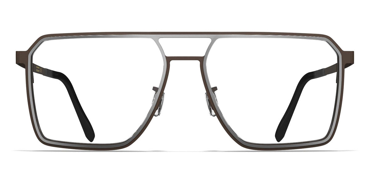 Blackfin® ROCKAWAY BLF Rockaway 1847 56 - Satin Silver/Cordovan Brown Eyeglasses