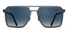 Blackfin® ROCKAWAY BLF Rockaway Sun 1846 56 - Satin Silver/Shadow Dark Blue Sunglasses