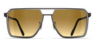 Blackfin® ROCKAWAY BLF Rockaway Sun 1847 56 - Satin Silver/Cordovan Brown Sunglasses
