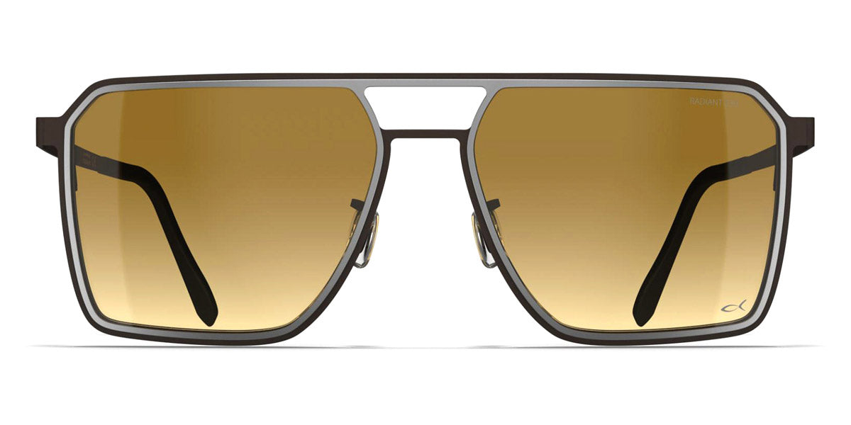 Blackfin® ROCKAWAY BLF Rockaway Sun 1847 56 - Satin Silver/Cordovan Brown Sunglasses