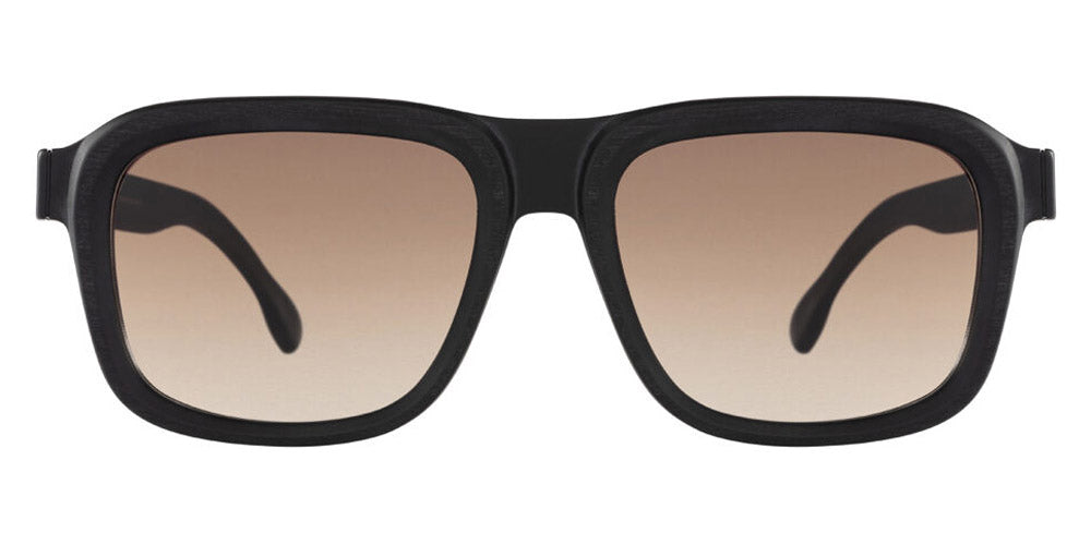 Ic! Berlin® Rufus ICB Rufus IC0025 02F 55 - Black-Rough-Matt/Gradient Brown Lenses Sunglasses
