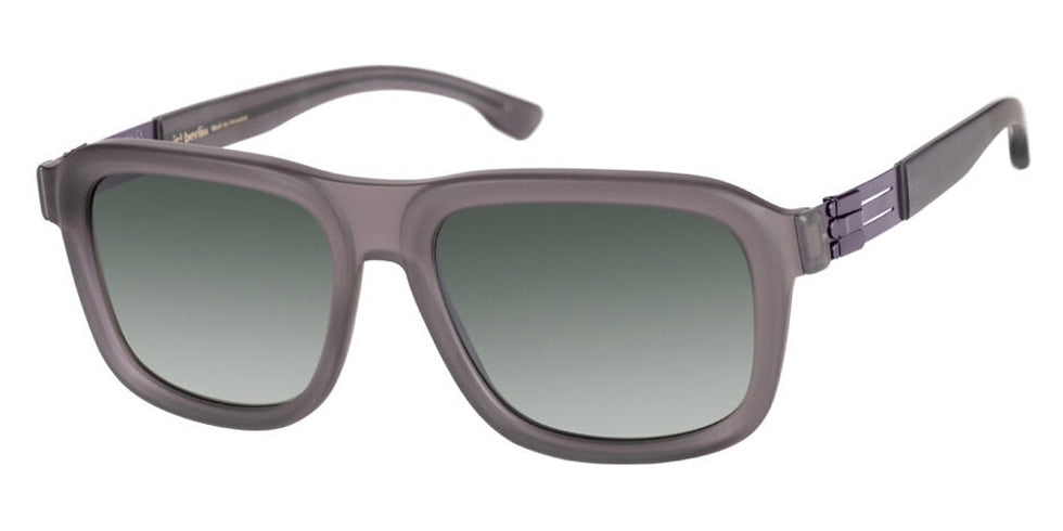 Ic! Berlin® Rufus ICB Rufus IC0025 20P 55 - Grey Matt Smooth/Gradient Green Lenses Sunglasses