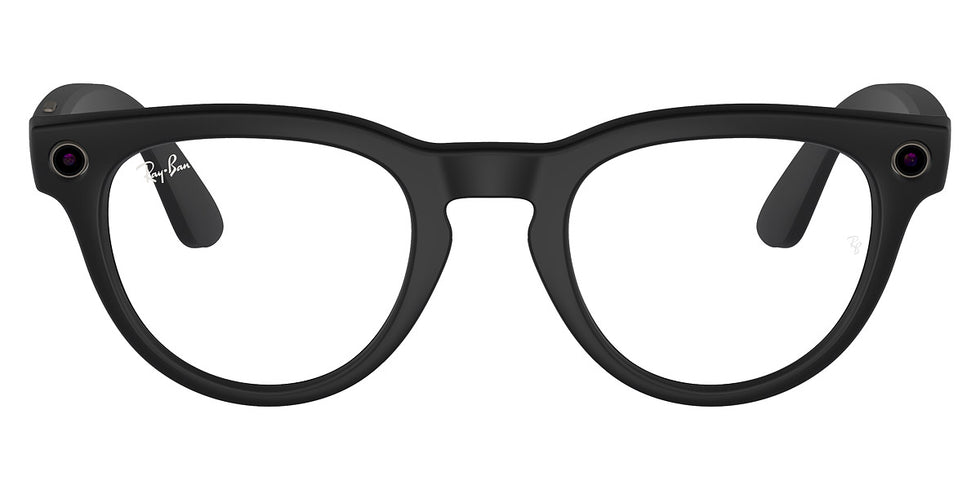 Ray-Ban® Meta Headliner RW4009 66985Q - Matte Jeans/Dusty Red with blue-violet light filter lenses Sunglasses