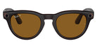 Ray-Ban® Meta Headliner RW4009 675483 - Shiny Rebel Black/Brown with blue-violet light filter lenses Sunglasses