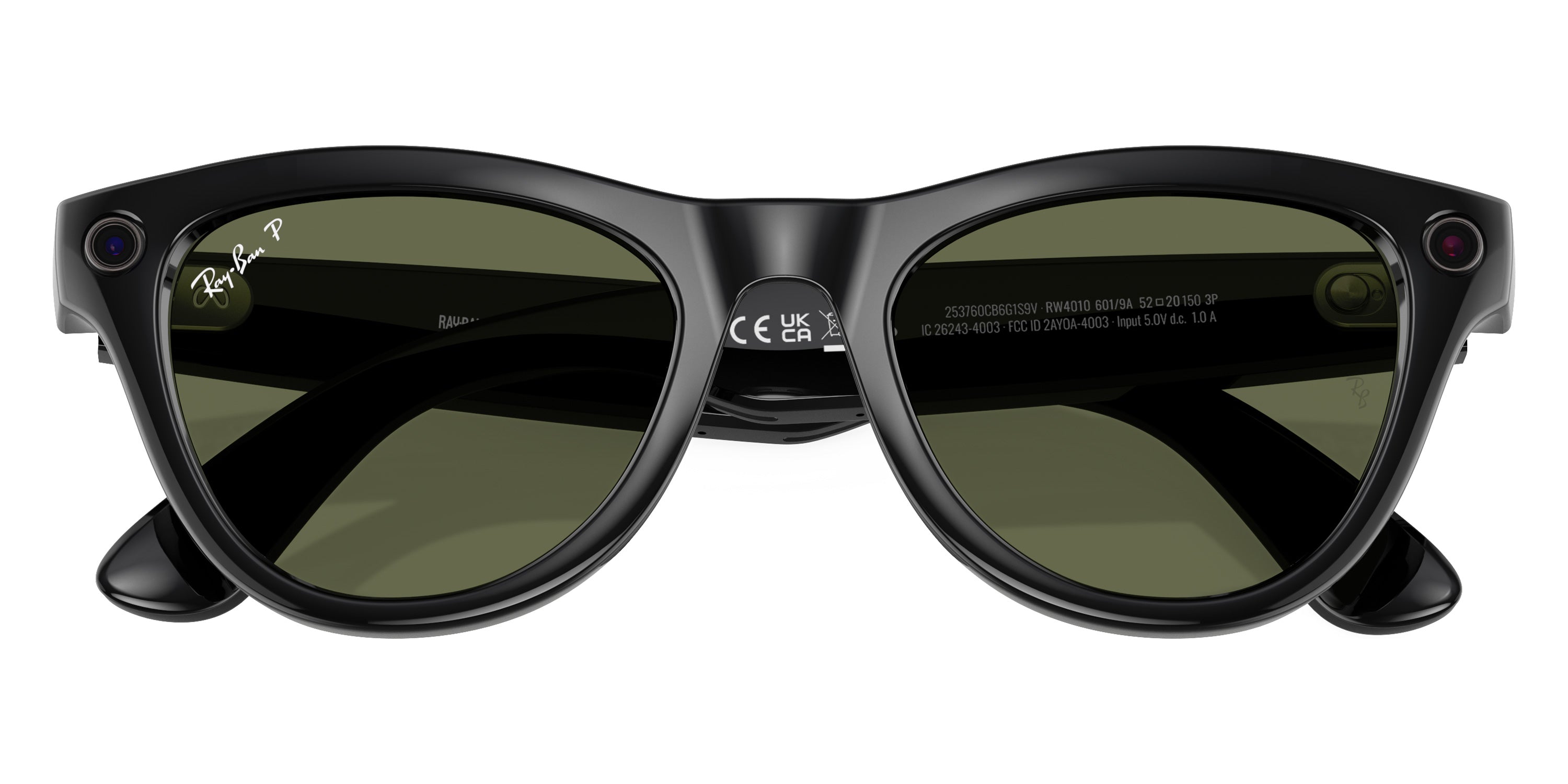 Ray-Ban® Meta Skyler RW4010 RW4010 601/9A 52 - 601/9A Black Sunglasses