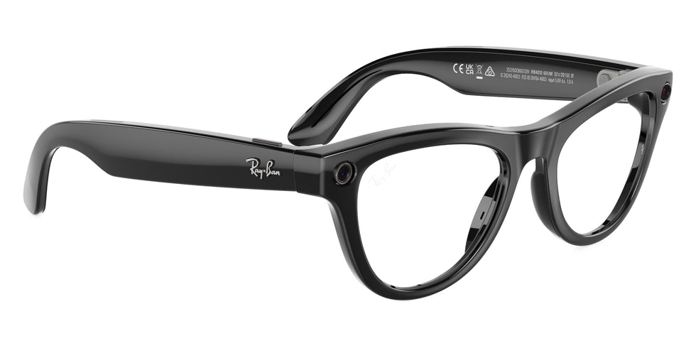 Ray-Ban® Meta Skyler RW4010 RW4010 601/MF 52 - 601/MF Black Sunglasses
