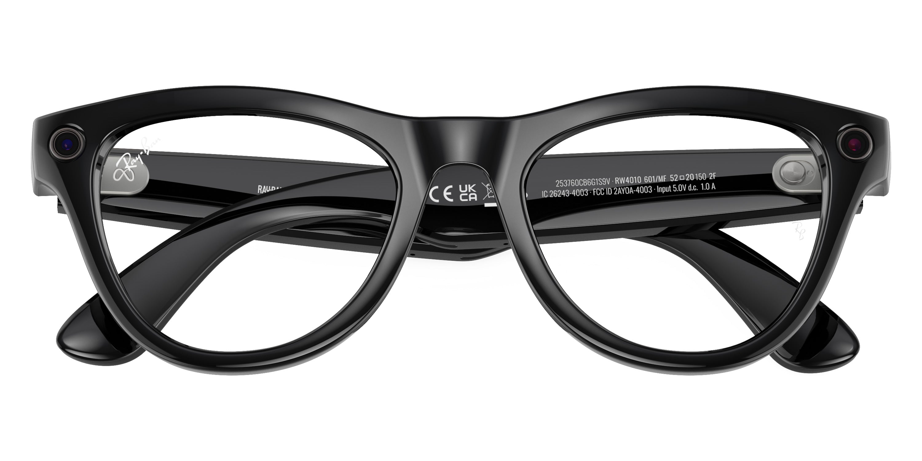 Ray-Ban® Meta Skyler RW4010 RW4010 601/MF 52 - 601/MF Black Sunglasses