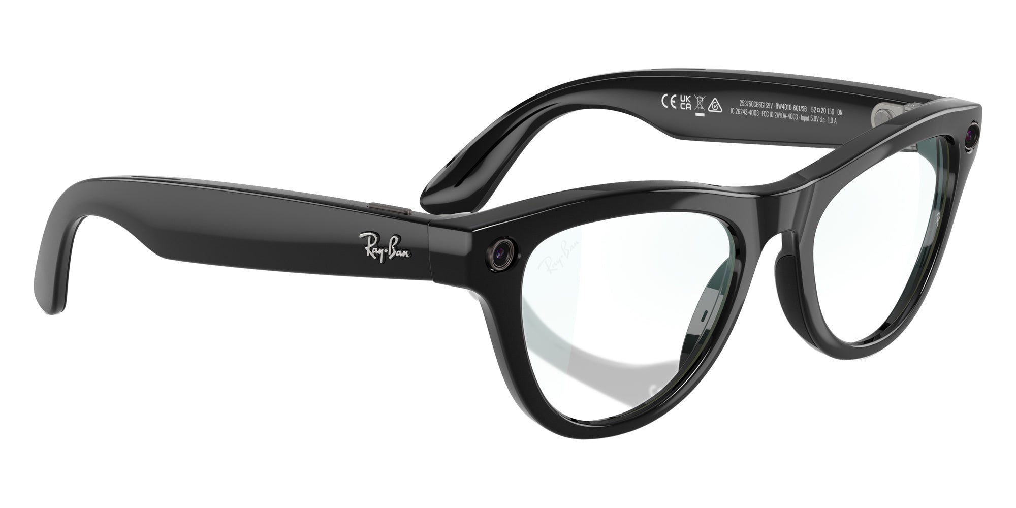 Ray-Ban® Meta Skyler RW4010 RW4010 601/SB 52 - 601/SB Black Sunglasses