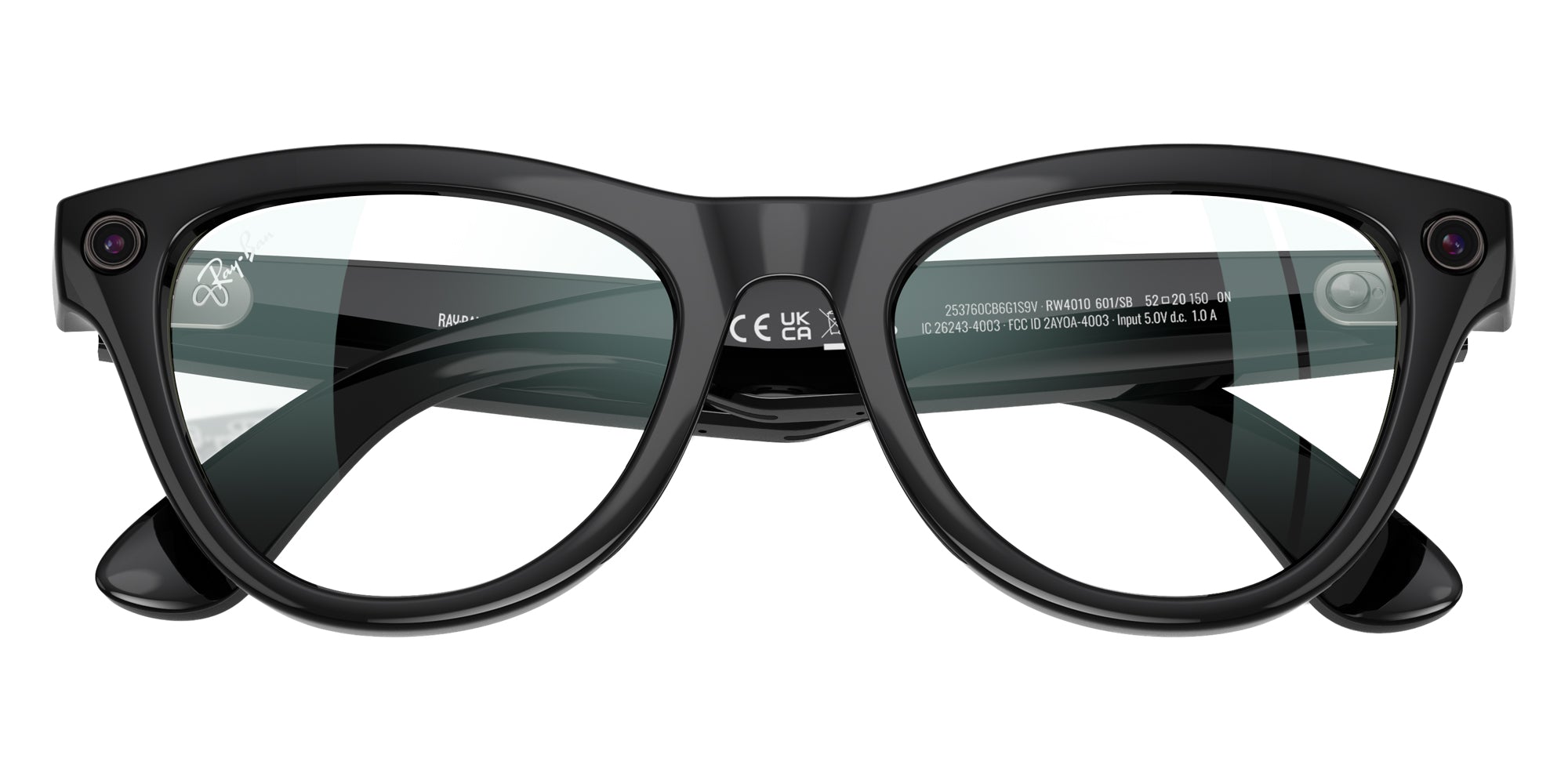 Ray-Ban® Meta Skyler RW4010 RW4010 601/SB 52 - 601/SB Black Sunglasses