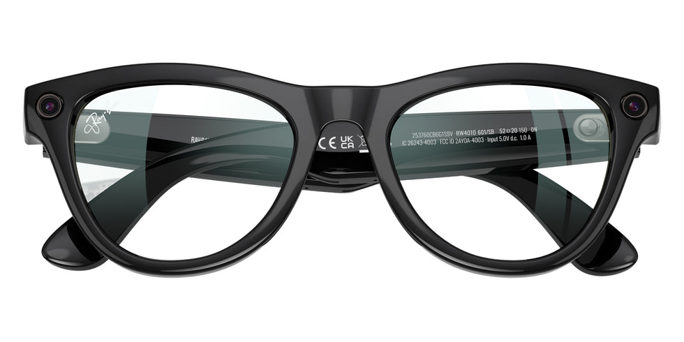 Ray-Ban® Meta Skyler RW4010 RW4010 601/SB 52 - 601/SB Black Sunglasses