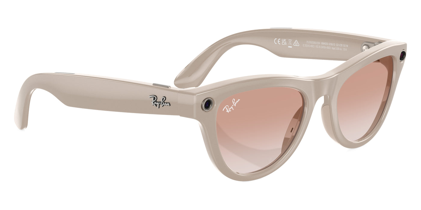 Ray-Ban® Meta Skyler RW4010 RW4010 670013 52 - 670013 Chalky Gray Sunglasses