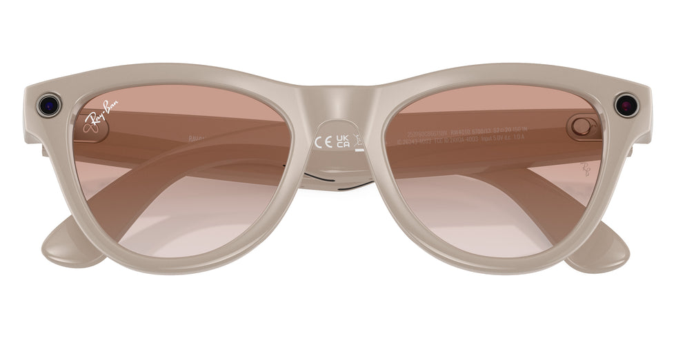 Ray-Ban® Meta Skyler RW4010 RW4010 670013 52 - 670013 Chalky Gray Sunglasses