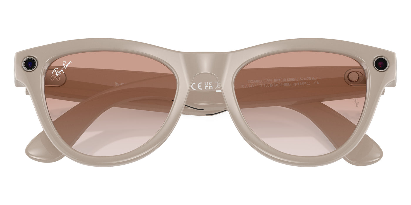 Ray-Ban® Meta Skyler RW4010 RW4010 670013 52 - 670013 Chalky Gray Sunglasses