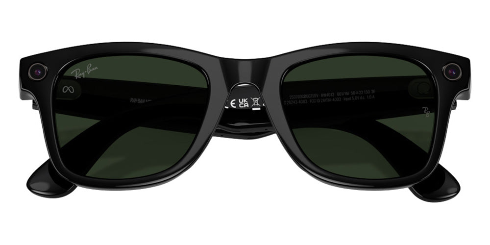 Ray Ban® Meta Wayfarer RW4012 - Black/Clear/Graphite Green Transitions