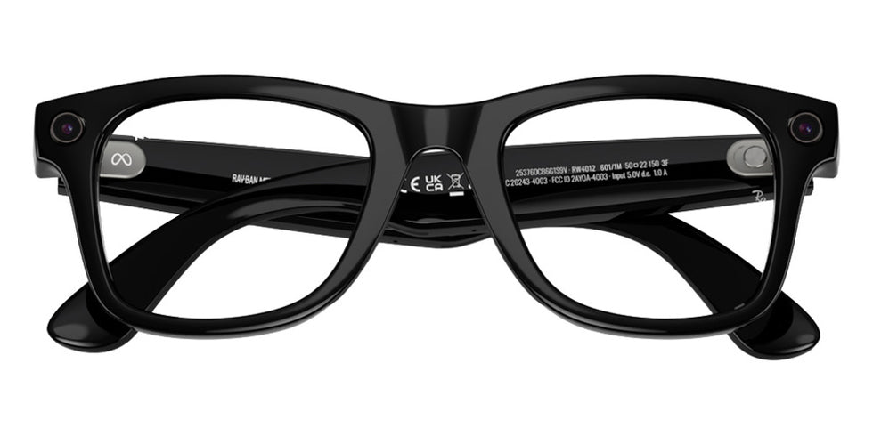 Ray Ban® Meta Wayfarer RW4012 - Black/Clear/Graphite Green Transitions
