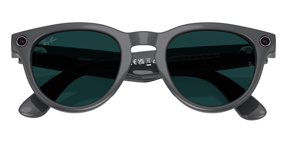 Ray-Ban® Meta Headliner RW4013 - Shiny Asteroid Grey/Clear/Emerald Transitions
