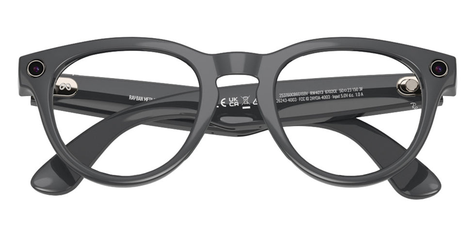 Ray-Ban® Meta Headliner RW4013 - Shiny Asteroid Grey/Clear/Emerald Transitions