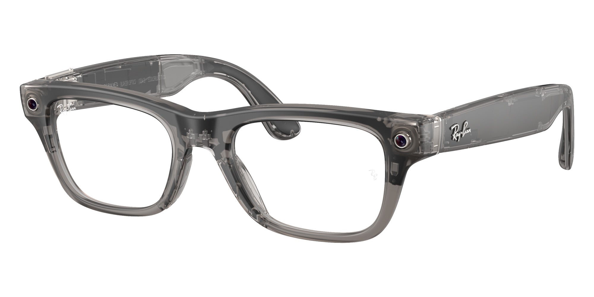 Ray-Ban® Meta Blayzer RW7001 RW7001 8529 54 Eyeglasses - Transparent Ice Gray