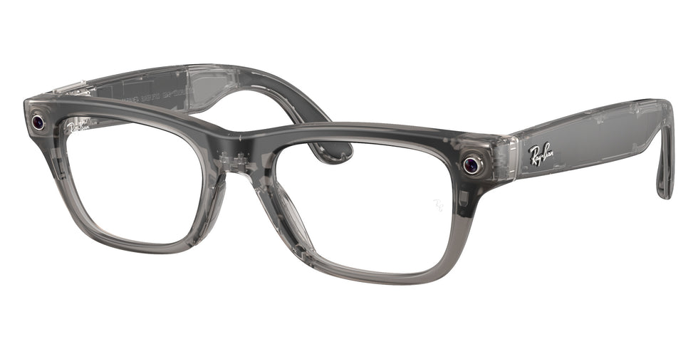 Ray-Ban® Meta Blayzer RW7001 RW7001 8529 54 Eyeglasses - Transparent Ice Gray