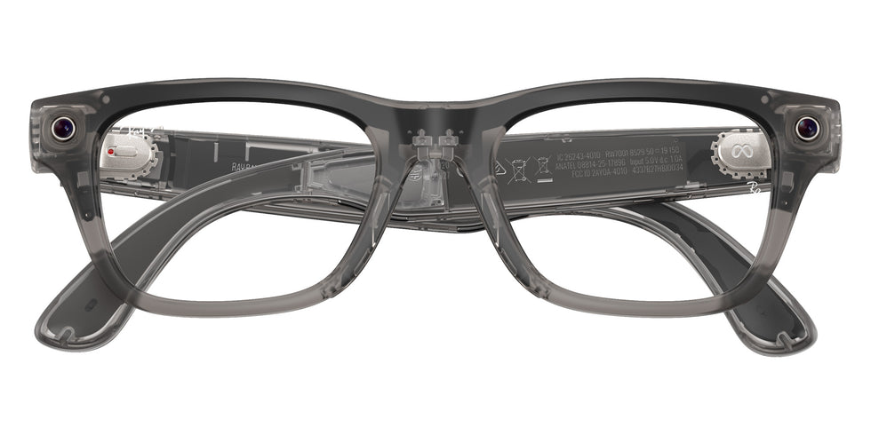 Ray-Ban® Meta Blayzer RW7001 RW7001 8529 54 Eyeglasses - Transparent Ice Gray